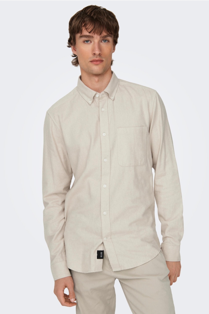 ONSGUDMUND SLIM 1-PKT SOLID SHIRT N 22027307 SILVER LINING